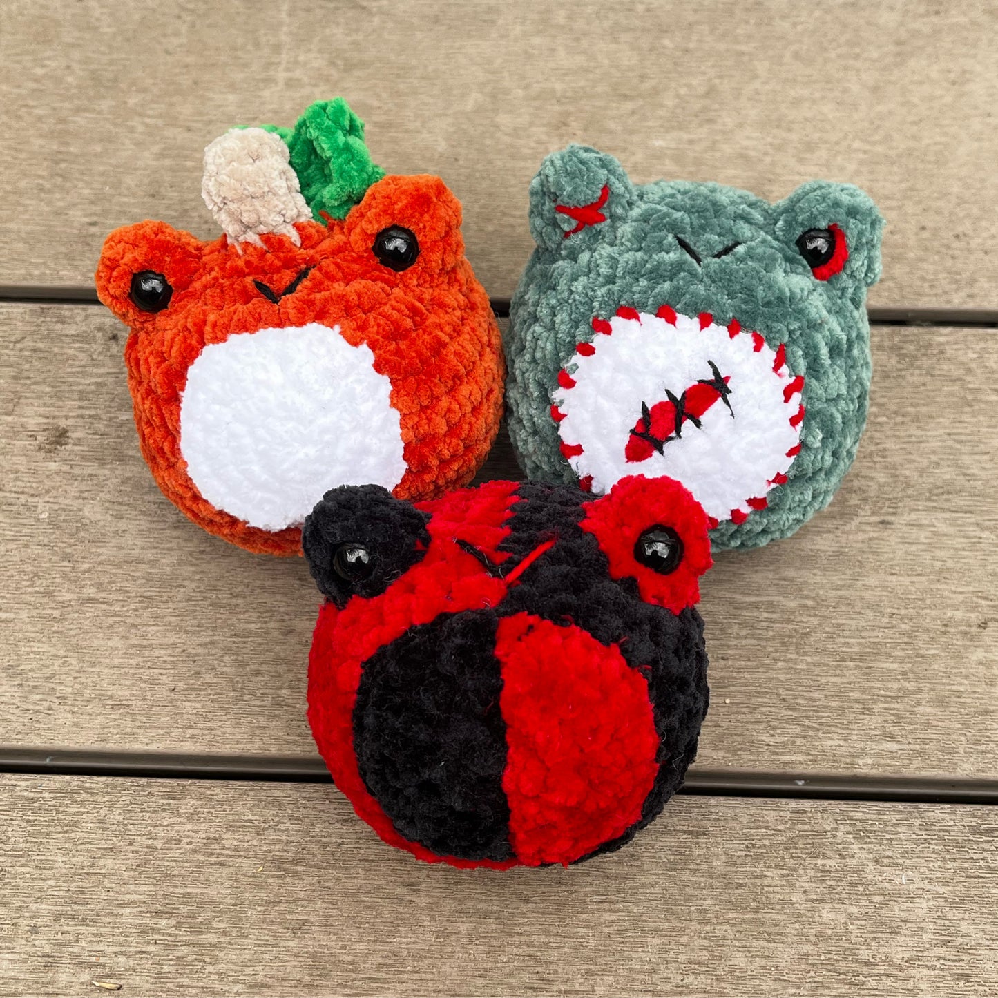 PATTERN Halloween frogs bundle - PDF digital download