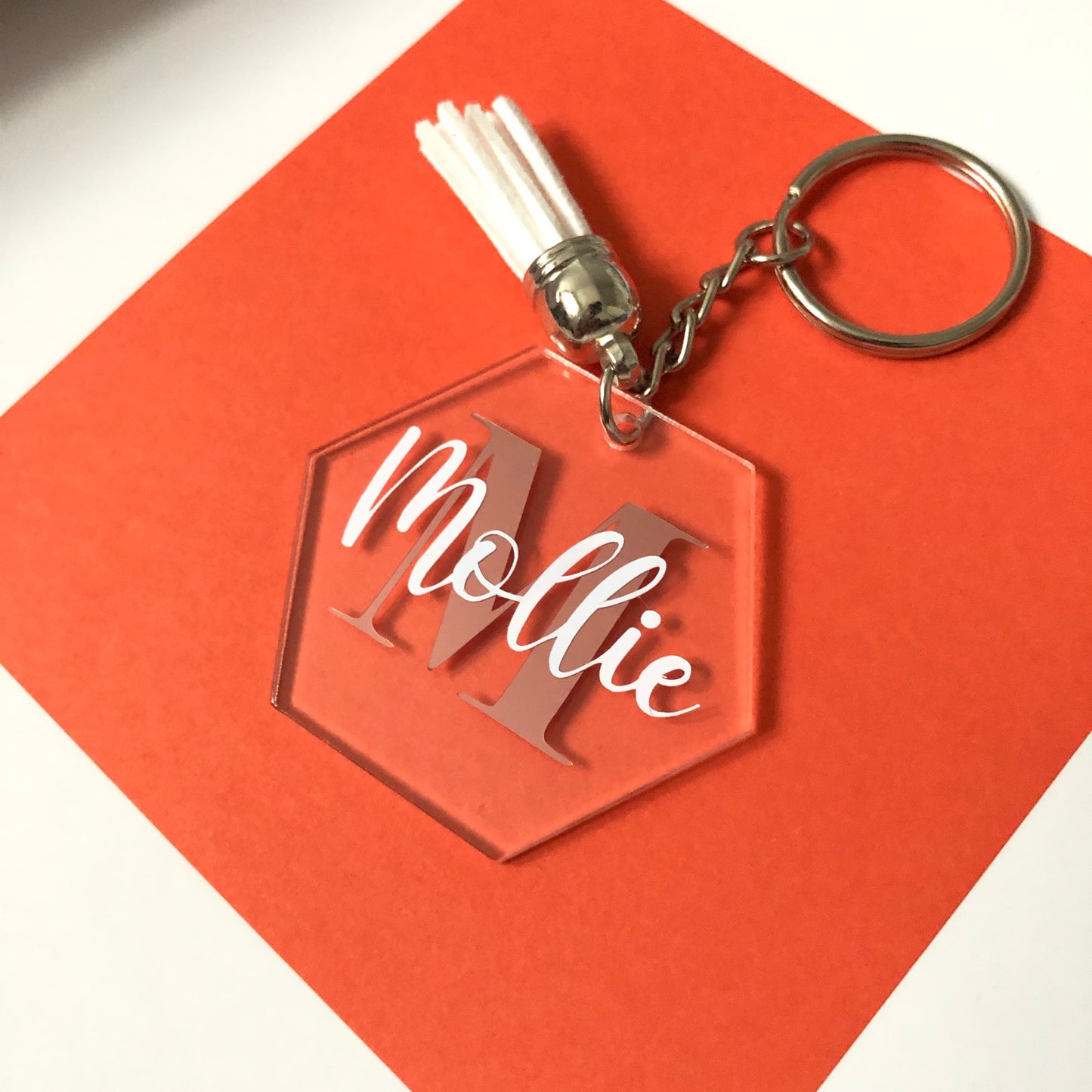 Personalised monogram keyring