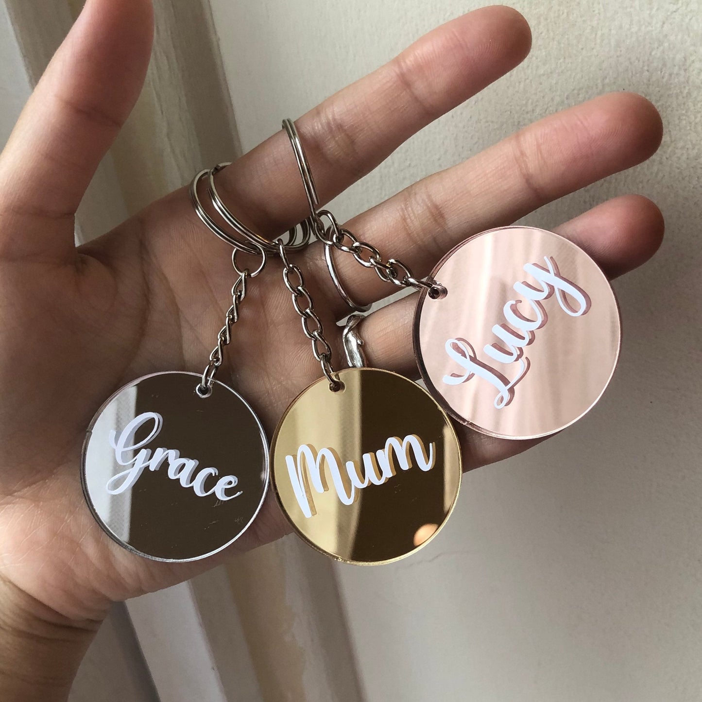 Mirrored keyrings