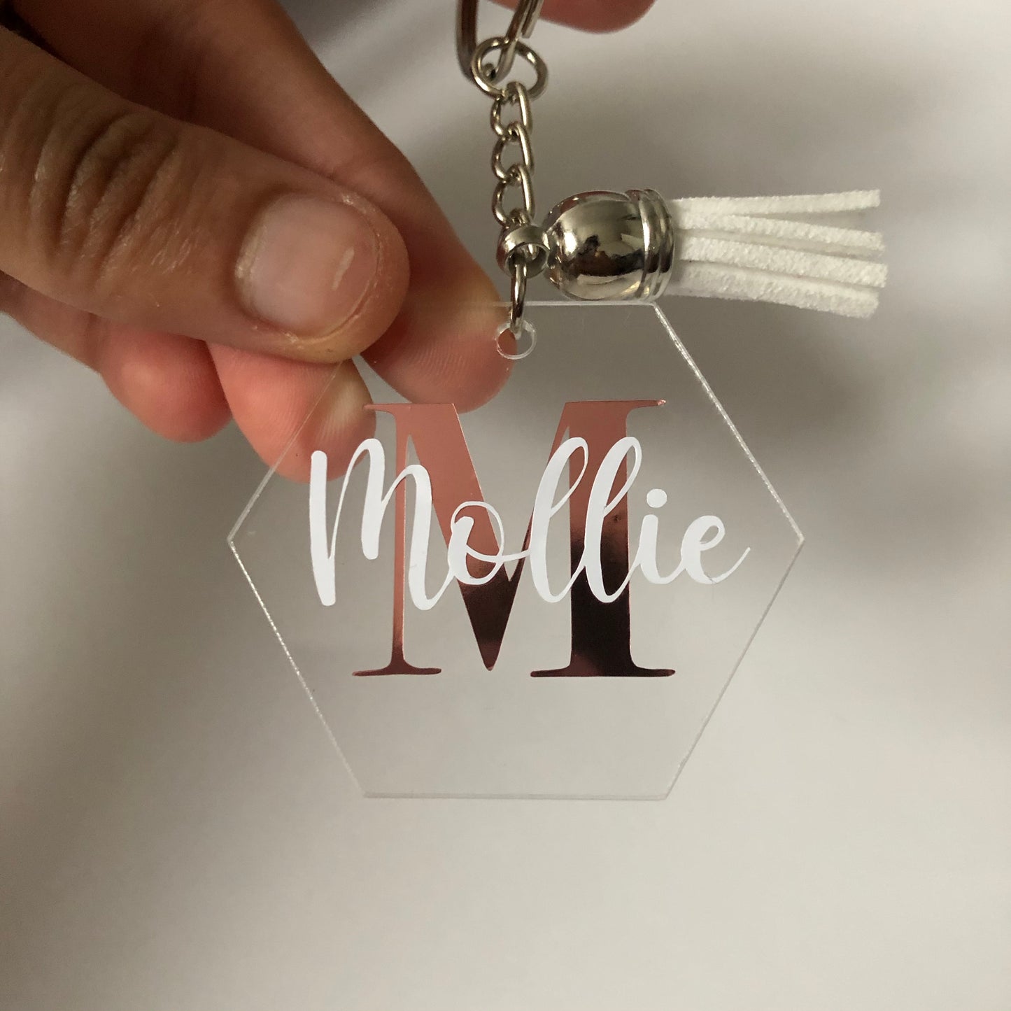 Personalised monogram keyring