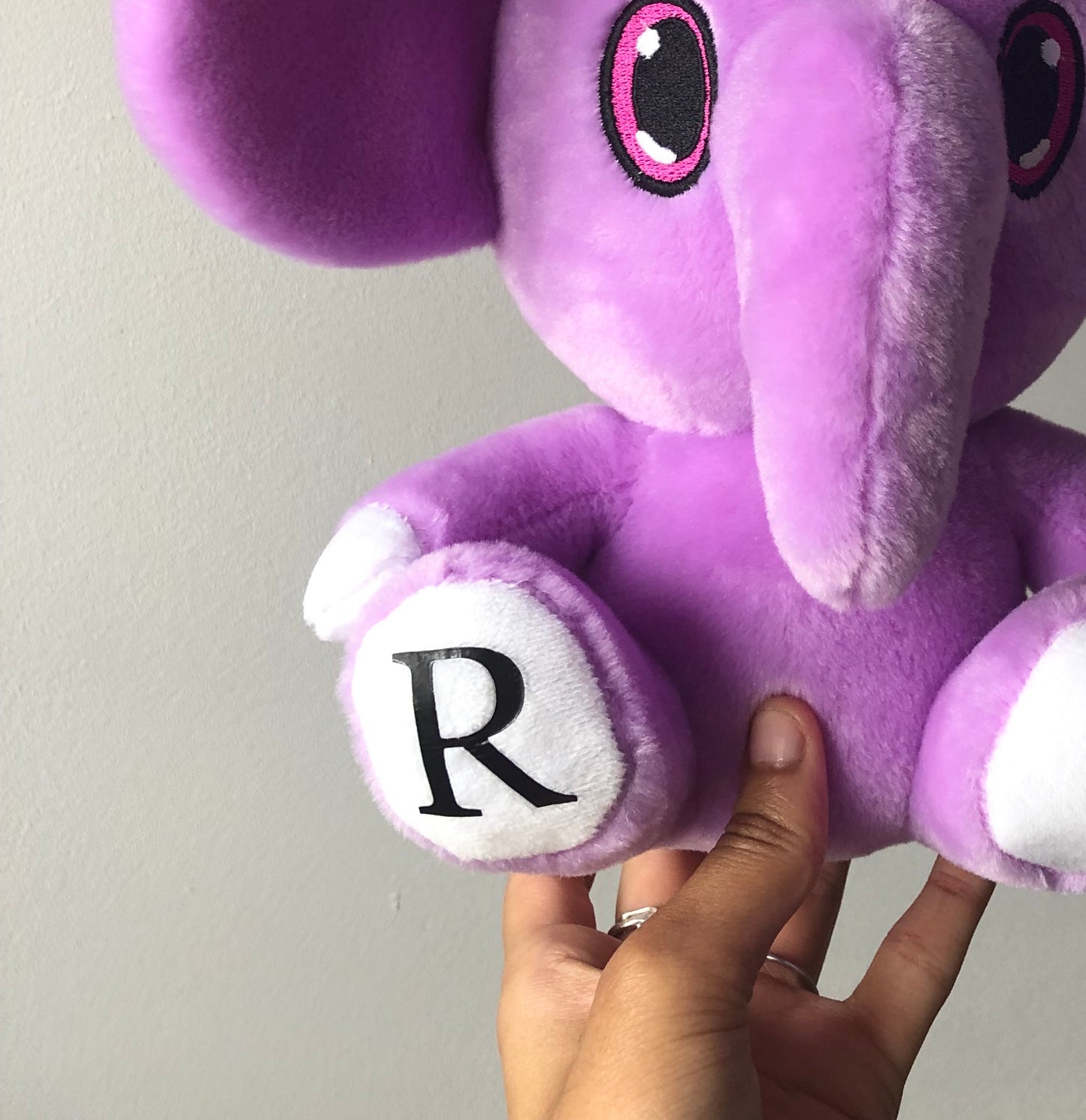 Personalised elephant plushie