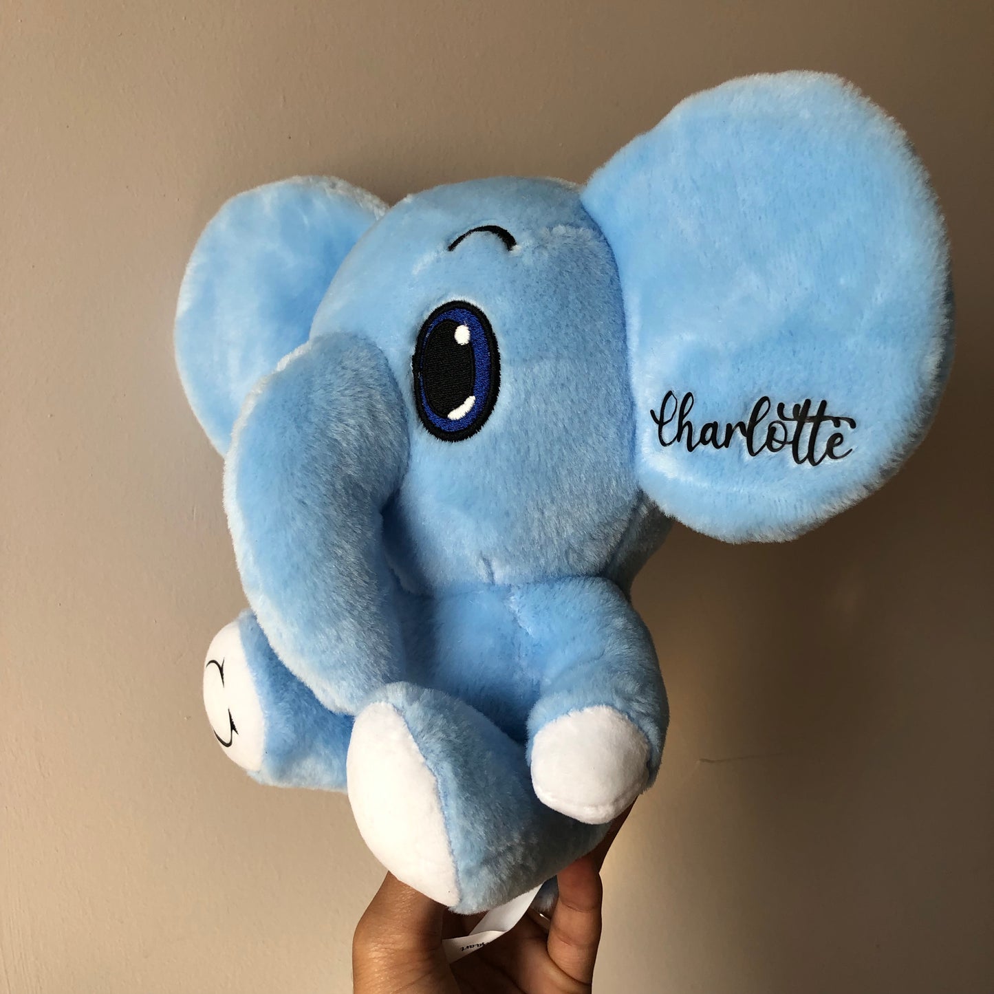 Personalised elephant plushie