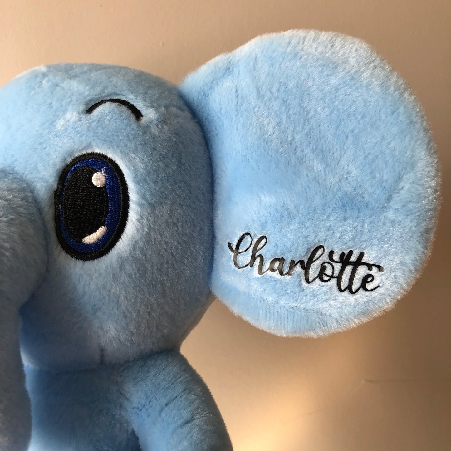 Personalised elephant plushie