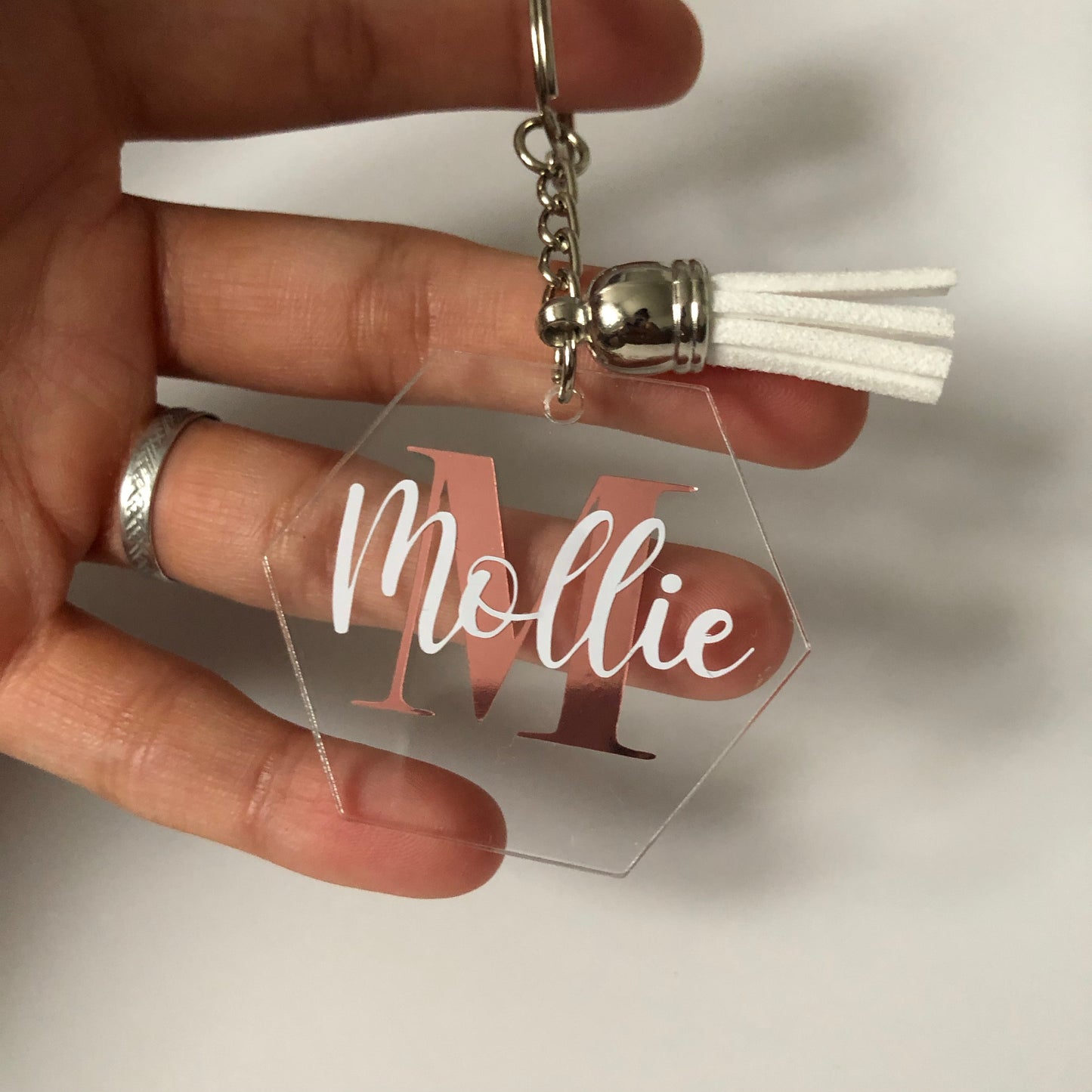 Personalised monogram keyring